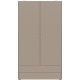 Matteo klædeskab 108 cm 2 låger - Grå