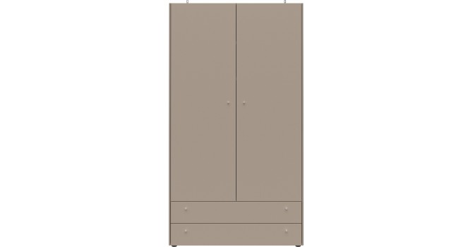 Matteo klædeskab 108 cm 2 låger - Grå